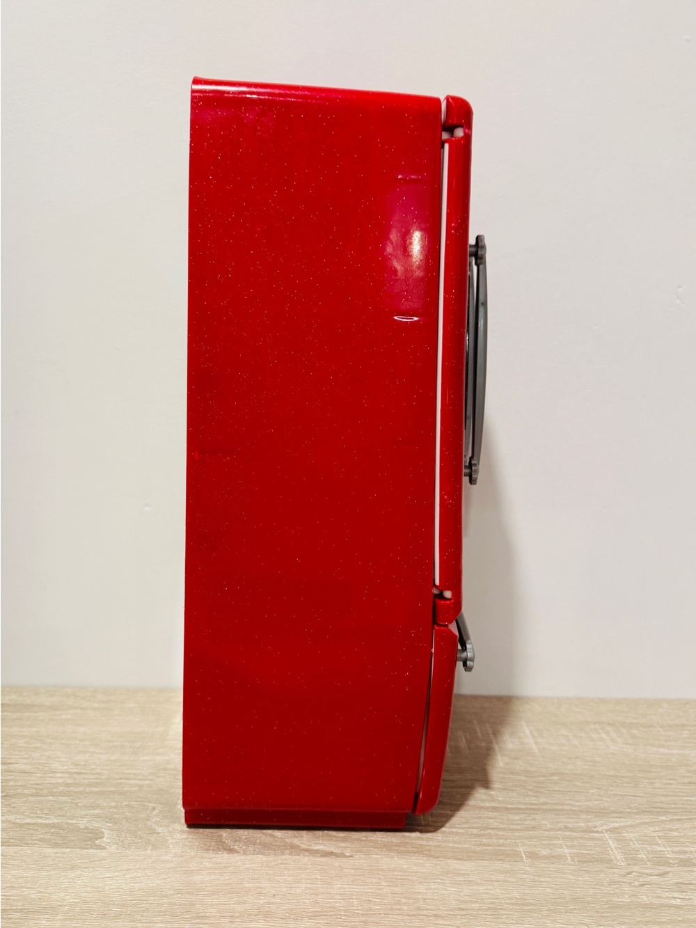 Our Generation Red Sparkle Doll Refrigerator French Door Fridge + Play Food Lot - Picture 9 of 10